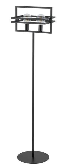 Moderne Lampen|Designerlampen*Sigma Stilvolle Stehlampe 2-flammig Metall Schwarz E27 162 cm