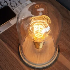 Metall Lampen|Glaslampen*Invicta Interior Stilvolle Tischlampe Bauhaus rund 20cm Edison Lampe