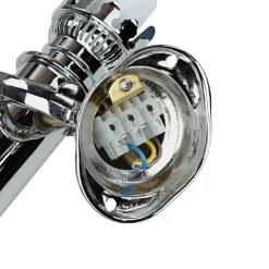 Wandleuchten|Lampen Aus Aller Welt*Laura Suardi Stilvolle Wandlampe GRETA Chrom Jugendstil Bad Flur