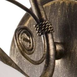 Wandleuchten|Küchenlampen*Lamkur Stilvolle Wandlampe NARELLA Shabby Schwarz