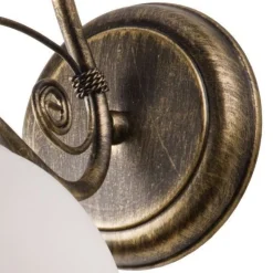 Wandleuchten|Küchenlampen*Lamkur Stilvolle Wandlampe NARELLA Shabby Schwarz