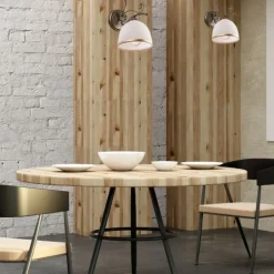 Wandleuchten|Küchenlampen*Lamkur Stilvolle Wandlampe NARELLA Shabby Schwarz