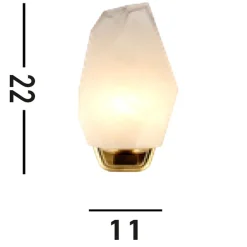 Flurlampen|Metall Lampen*Searchlight Stilvolle Wandleuchte Glas Metall IP44 G9 in Messing
