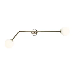 Wandleuchten|Badezimmer Lampe*ALDEX Stilvolle Wandleuchte Metall Glas in Gold E14 T:19,5 cm