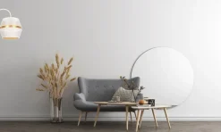 Belis Stilvolle Wandleuchte Metall Weiß Gold H:25 cm E27< Wohnzimmerlampen|Küchenlampen