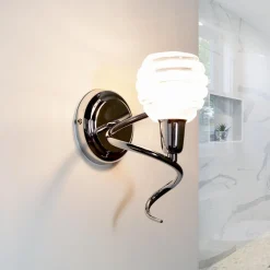 Wandleuchten|Flurlampen*Lampex Stilvolle Wandleuchte Serpe in Chrom