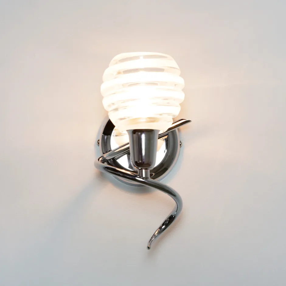 Wandleuchten|Flurlampen*Lampex Stilvolle Wandleuchte Serpe in Chrom