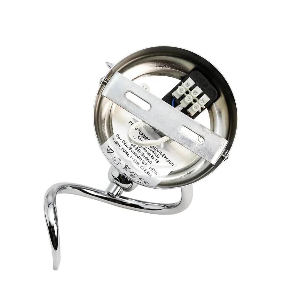 Wandleuchten|Flurlampen*Lampex Stilvolle Wandleuchte Serpe in Chrom