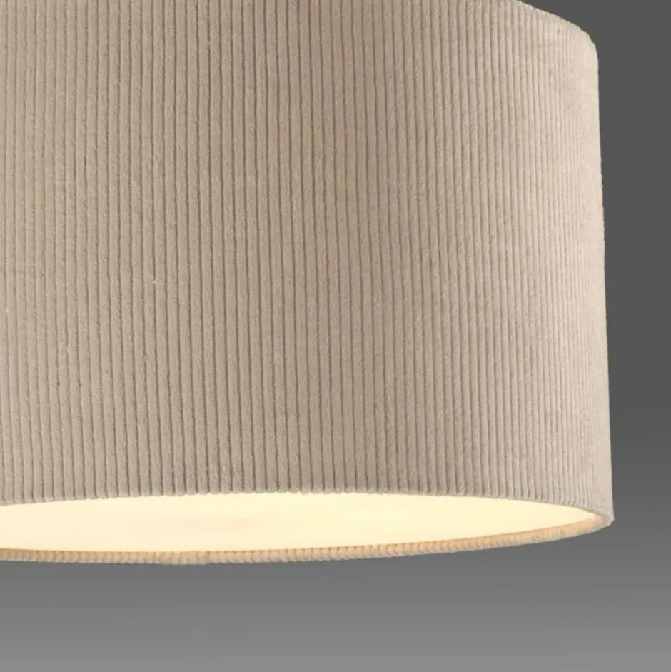 Just Light Stoff Deckenlampe blendarm Beige E27 Ø35 cm gemütlich< Wohnzimmerlampen|Stofflampen