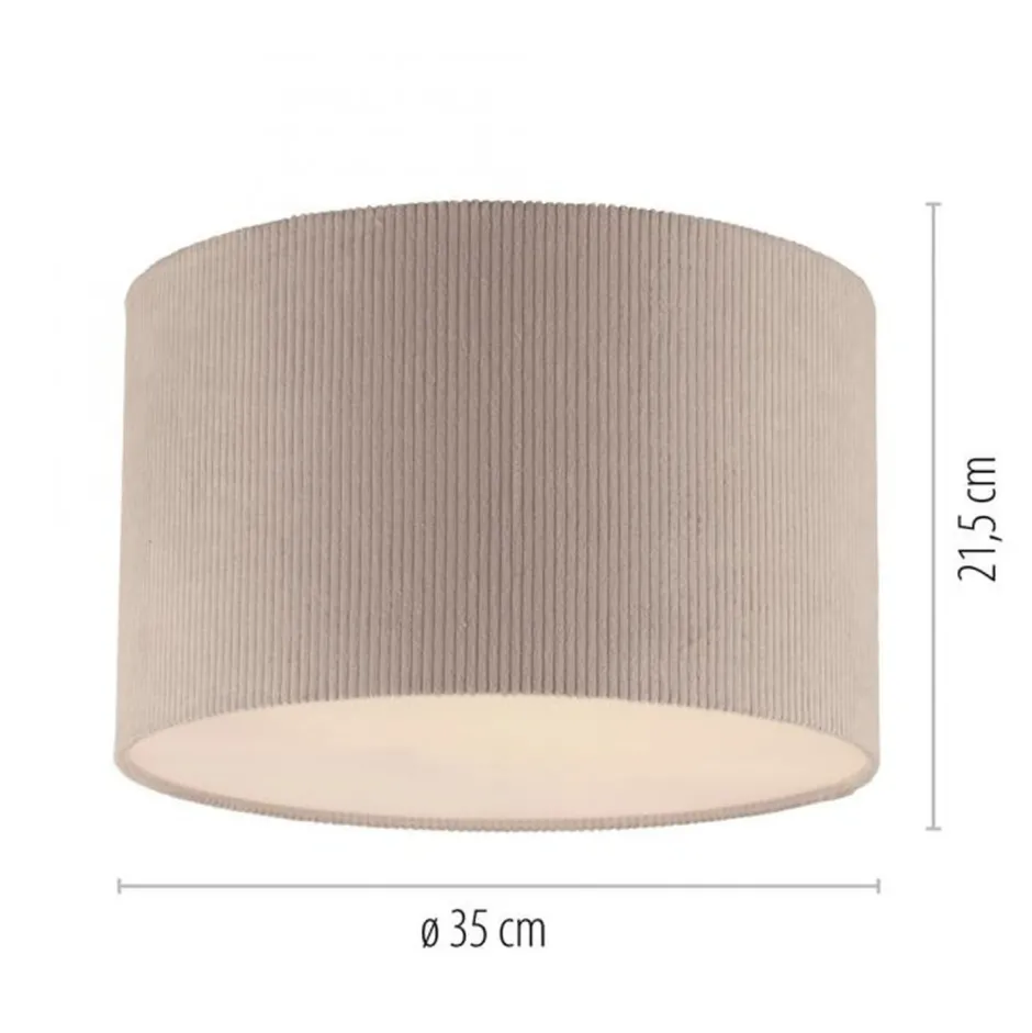 Just Light Stoff Deckenlampe blendarm Beige E27 Ø35 cm gemütlich< Wohnzimmerlampen|Stofflampen