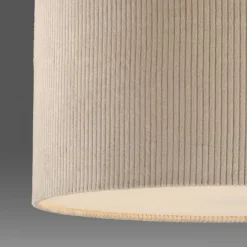 Hängelampen|Bürolampen*Just Light Stoff Hängelampe blendarm Beige E27 Ø45 cm gemütlich