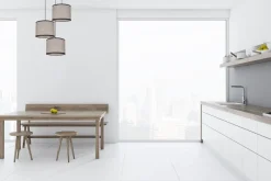 Belis Stoff Hängelampe blendarm Schwarz Beige E27 Ø45 cm rund< Hängelampen|Bürolampen