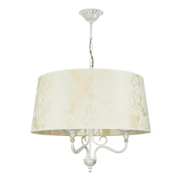 Jupiter Stoff Hängeleuchte mit Barock Motiv GANARA Lampe< Hängelampen|Esszimmer Lampen