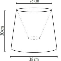 Duolla Stoff Lampenschirm Creme Weiß Stehlampe groß E27< Lampenschirme