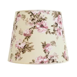 Duolla Stoff Lampenschirm Stehlampe Weiß Rosa Blumen E27< Lampenschirme