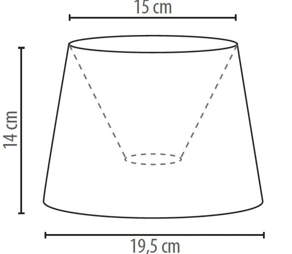 Duolla Stoff Lampenschirm Tischleuchte Ø19,5cm für E14< Lampenschirme