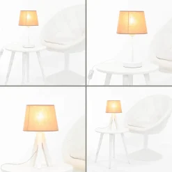 Duolla Stoff Lampenschirm Tischleuchte Ø19,5cm für E14< Lampenschirme