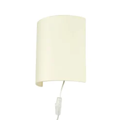 Nowodvorski Stoff Wandleuchte mit Kabel Schalter Creme ALICE< Stofflampen|Schlafzimmer Lampen