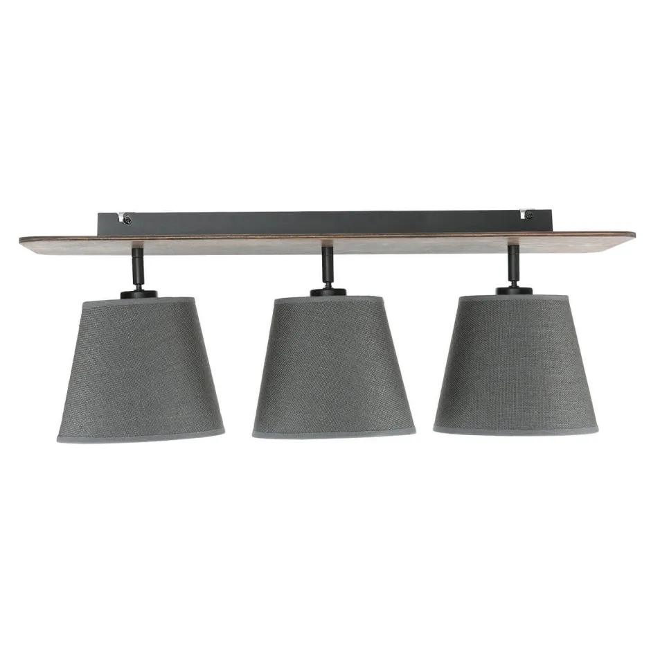 Deckenleuchten|Flurlampen*Nowodvorski Stoffschirm Deckenleuchte AWINION in Grau 3-flmg