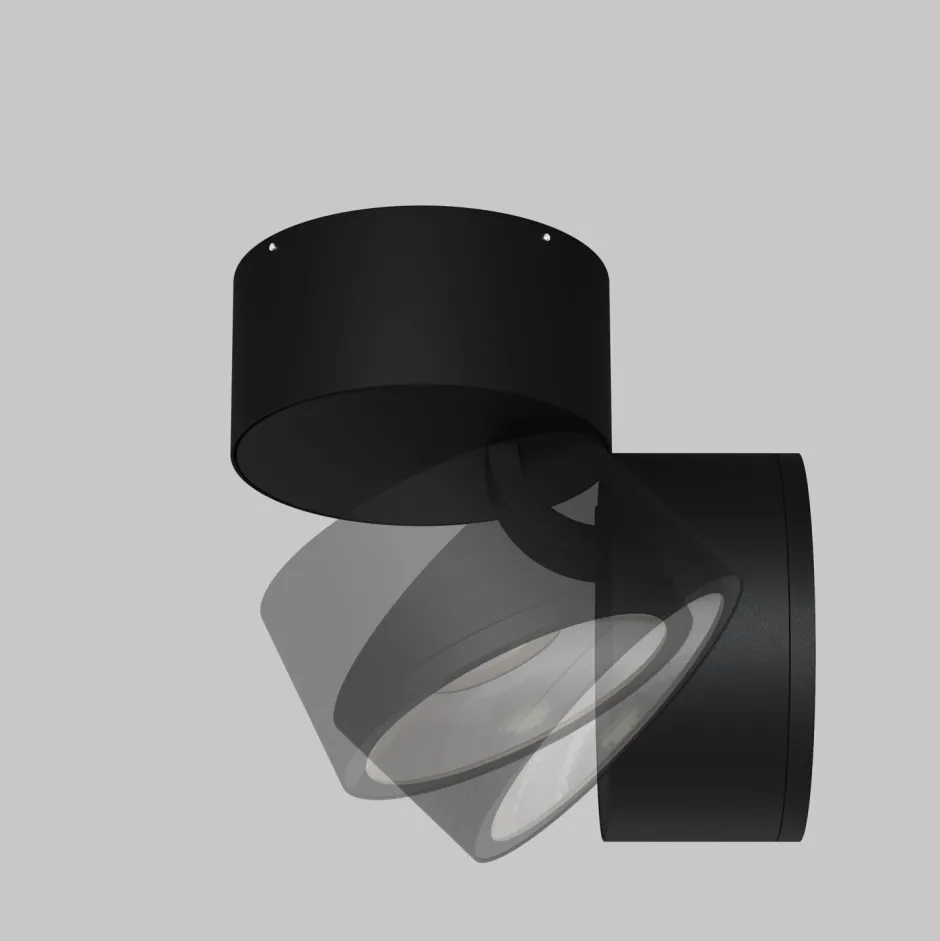 Moderne Außenleuchten|Led Außenleuchten*Maytoni Strahler außen Metall Glas LED IP54 verstellbar Graphit