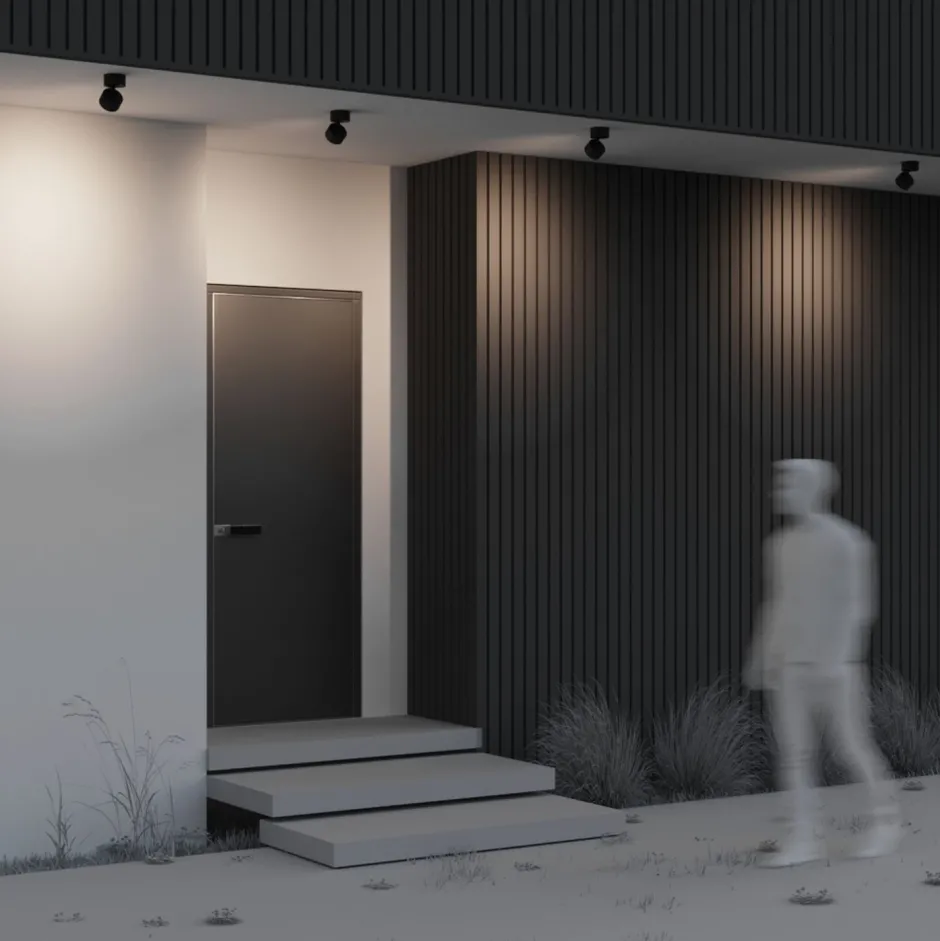 Moderne Außenleuchten|Led Außenleuchten*Maytoni Strahler außen Metall Glas LED IP54 verstellbar Graphit