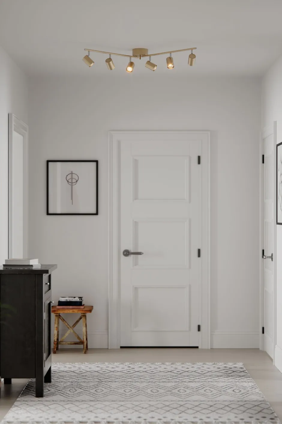 By Rydéns Strahler Metall GU10 verstellbar in Gold 124 cm lang Retro< Flurlampen|Wohnzimmerlampen