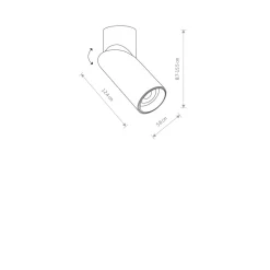 Spots|Wandleuchten*Nowodvorski Strahler verstellbar Ø 5,6 cm GU10 Schwarz schwenkbar Wand Decke