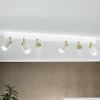 Moderne Lampen|Esszimmer Lampen*Luminex Strahler Weiß Gold 90 cm 6-flammig GU10 Metall
