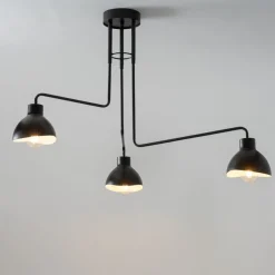 Deckenleuchten|Moderne Lampen*Sigma Stylische Deckenleuchte Schwarz Weiß E27 3-flammig
