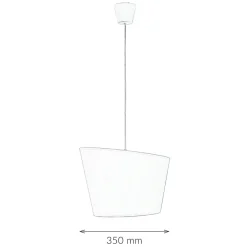 Hängelampen|Esszimmer Lampen*Duolla Stylische Hängelampe GABRIELA Weiß Design Ø35cm