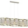 Hängelampen|Bürolampen*Luminex Stylische Hängelampe in Beige Gold 92 cm lang Loft