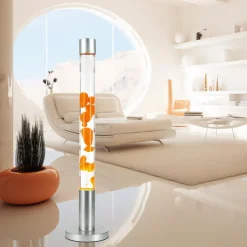Easylight Stylische Lavalampe Orange Transparent rund ALAN< Retro Lampen|Lavalampen