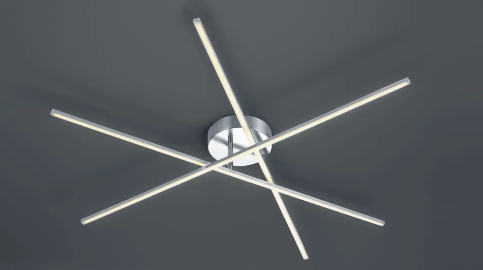 Flurlampen|Bürolampen*Trio Reality Stylische LED Deckenlampe Metall B:100 cm 9 W dimmbar