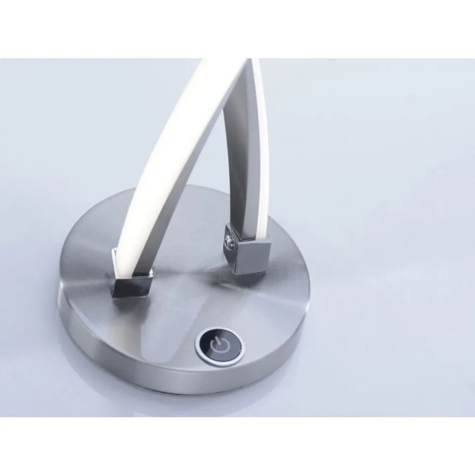 Paul Neuhaus Stylische LED Tischlampe in Stahl 13 W dimmbar Touch< Wohnzimmerlampen|Schlafzimmer Lampen