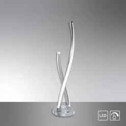 Paul Neuhaus Stylische LED Tischlampe in Stahl 13 W dimmbar Touch< Wohnzimmerlampen|Schlafzimmer Lampen