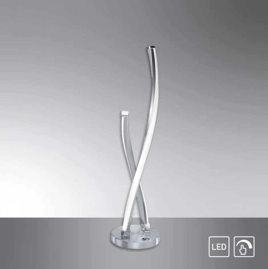 Paul Neuhaus Stylische LED Tischlampe in Stahl 13 W dimmbar Touch< Wohnzimmerlampen|Schlafzimmer Lampen