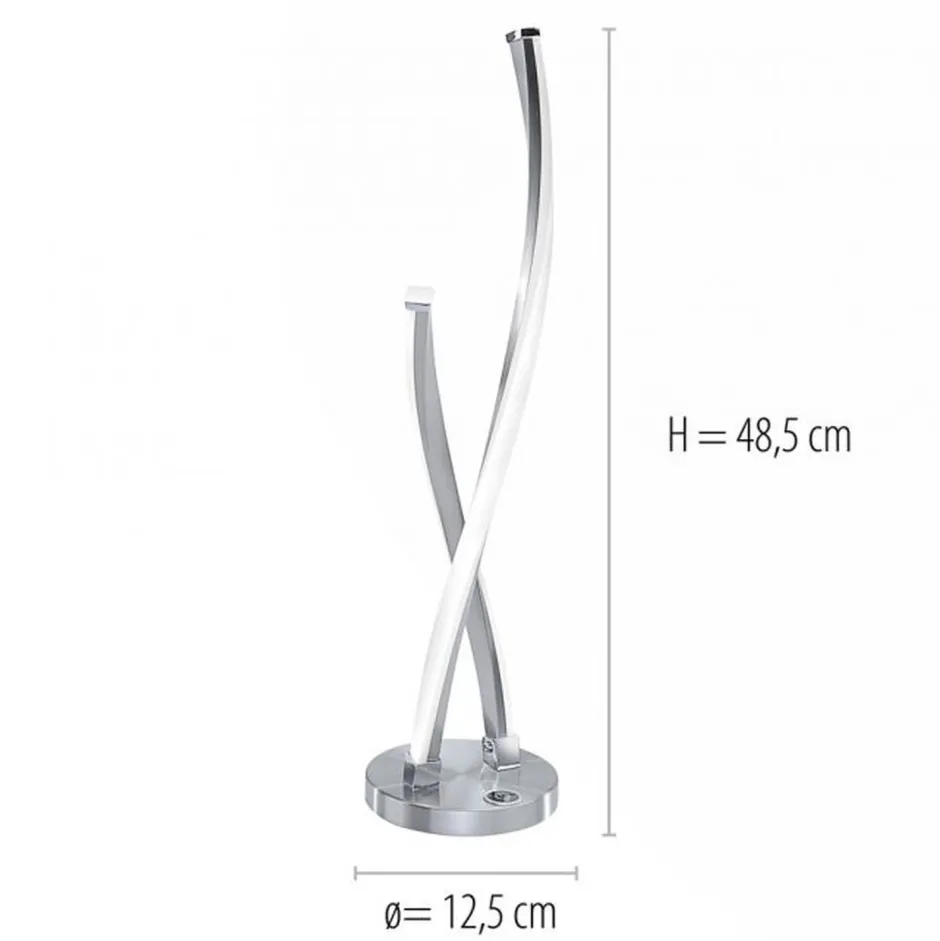 Paul Neuhaus Stylische LED Tischlampe in Stahl 13 W dimmbar Touch< Wohnzimmerlampen|Schlafzimmer Lampen