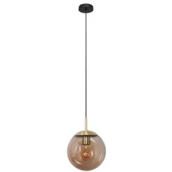 Steinhauer Stylische Pendelleuchte Schwarz Bernstein E27 Ø30 cm< Hängelampen|Esszimmer Lampen