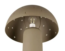 Trio Reality Stylische Tischlampe Taupe Metall E14 32,5 cm Sterne< Wohnzimmerlampen|Metall Lampen