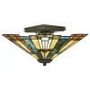 Elstead Tiffany Deckenlampe ETERNO 5 Buntglas Wohnzimmer< Flurlampen|Glaslampen