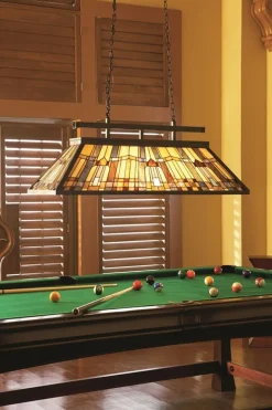 Elstead Tiffany Pendelleuchte Buntglas L120cm Billardlampe< Hängelampen|Esszimmer Lampen