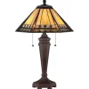 Elstead Tiffany Tischlampe Zugschalter 60cm hoch ETERNO< Tischlampen|Designerlampen