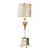 Elstead Tischlampe AMIN Blattsilber 102cm Ø23cm Bodenlampe< Tischlampen|Schlafzimmer Lampen