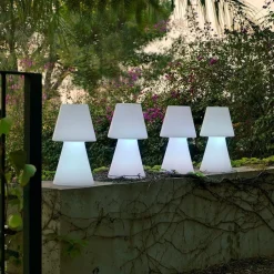 Newgarden Tischlampe außen 45 cm IP65 Weiß E27 Stecker Kabel 6000K< Metall Lampen|Outdoor Tischleuchten