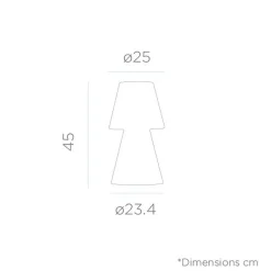 Newgarden Tischlampe außen 45 cm IP65 Weiß E27 Stecker Kabel 6000K< Metall Lampen|Outdoor Tischleuchten