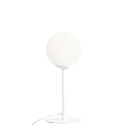 Tischlampen|Metall Lampen*ALDEX Tischlampe blendarm Glas Metall Weiß E14 Ø14 cm Kugel