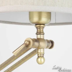 Giovanni Battista Tischlampe Bronze Hell Stoffschirm Snodo< Tischlampen|Schlafzimmer Lampen