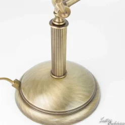 Giovanni Battista Tischlampe Bronze Hell Stoffschirm Snodo< Tischlampen|Schlafzimmer Lampen