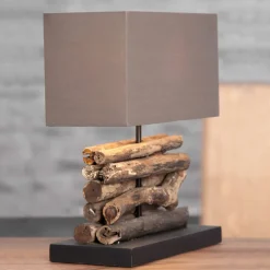 Tischlampen|Schlafzimmer Lampen*Invicta Interior Tischlampe 40cm Modern kunstvoll echtes Treibholz