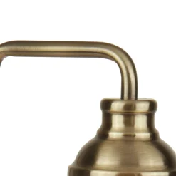 Glaslampen|Rustikale Lampen*Searchlight Tischlampe E27 45 cm in Messing Antik Klar Jugendstil